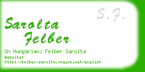 sarolta felber business card